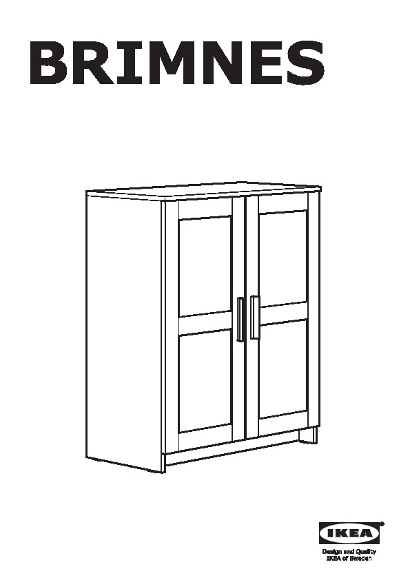 BRIMNES cabinet with doors