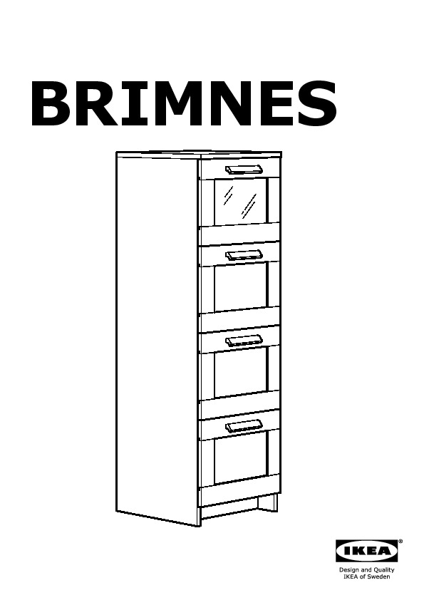 BRIMNES Commode 4 tiroirs