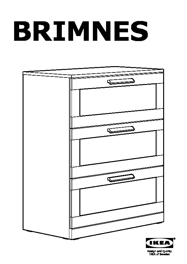 BRIMNES 3-drawer chest