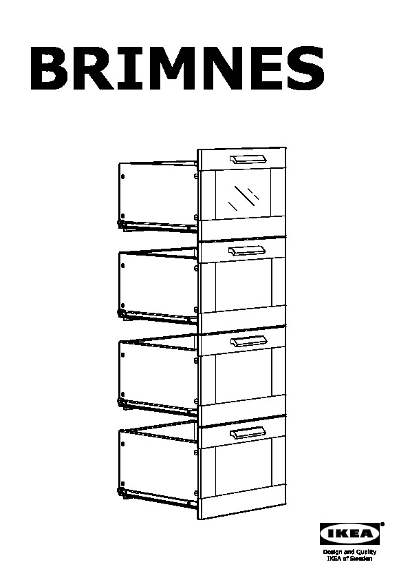 BRIMNES 4-drawer chest