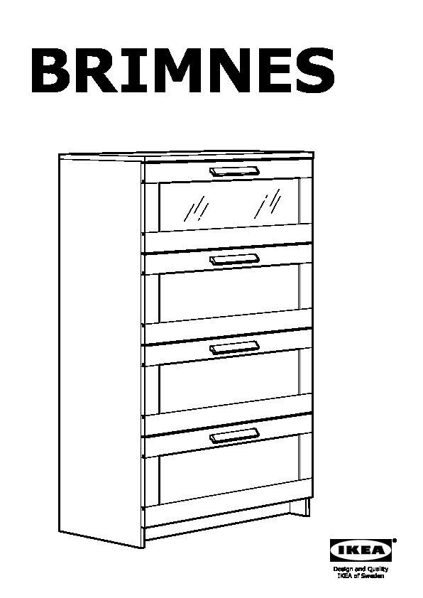 BRIMNES 4-drawer dresser