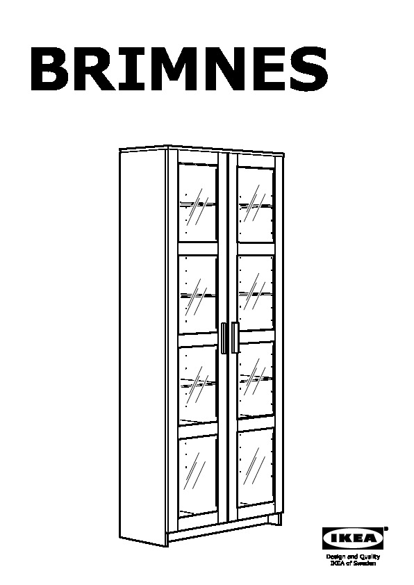 BRIMNES Glass-door cabinet