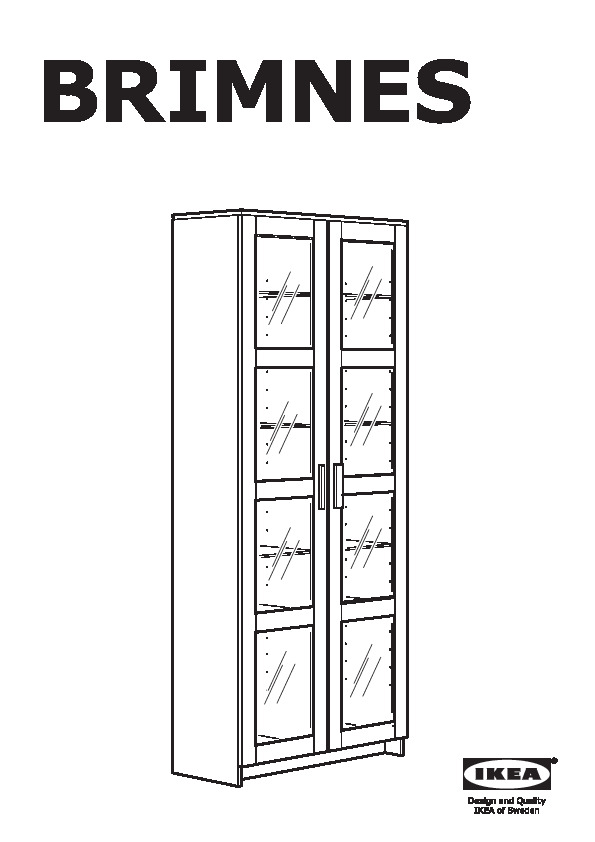 BRIMNES glass-door cabinet
