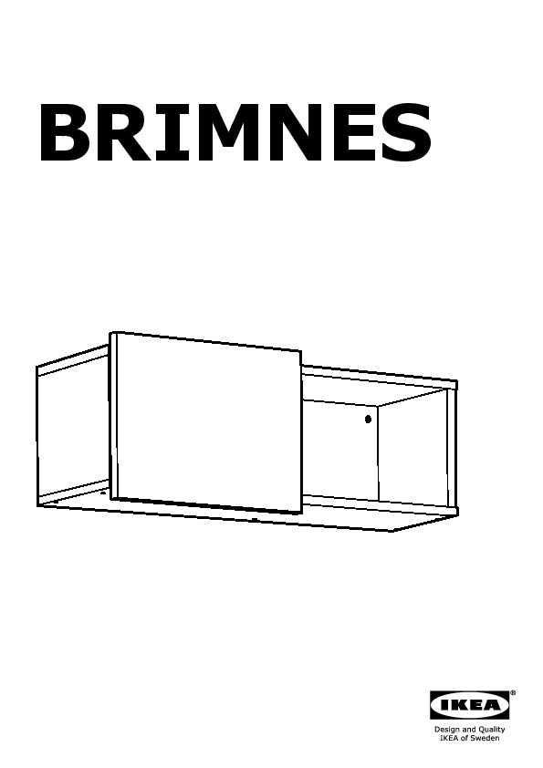 BRIMNES Wall cabinet with sliding door