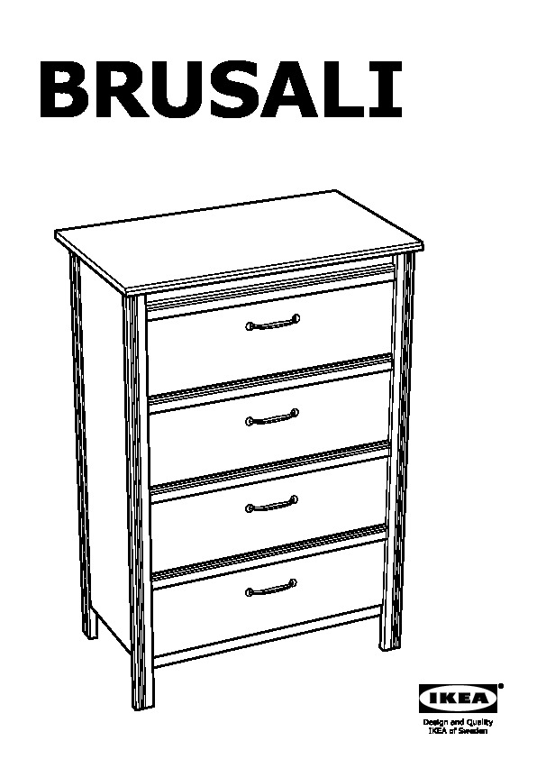 BRUSALI Chest of 4 drawers