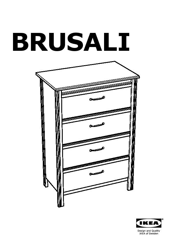 BRUSALI Commode 4 tiroirs
