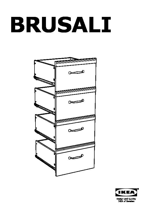 BRUSALI 4-drawer chest