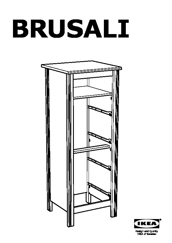 BRUSALI 4-drawer chest
