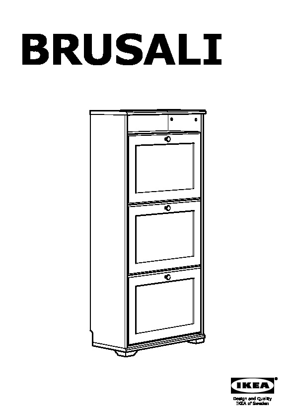 BRUSALI Shoe cabinet with 3 compartment