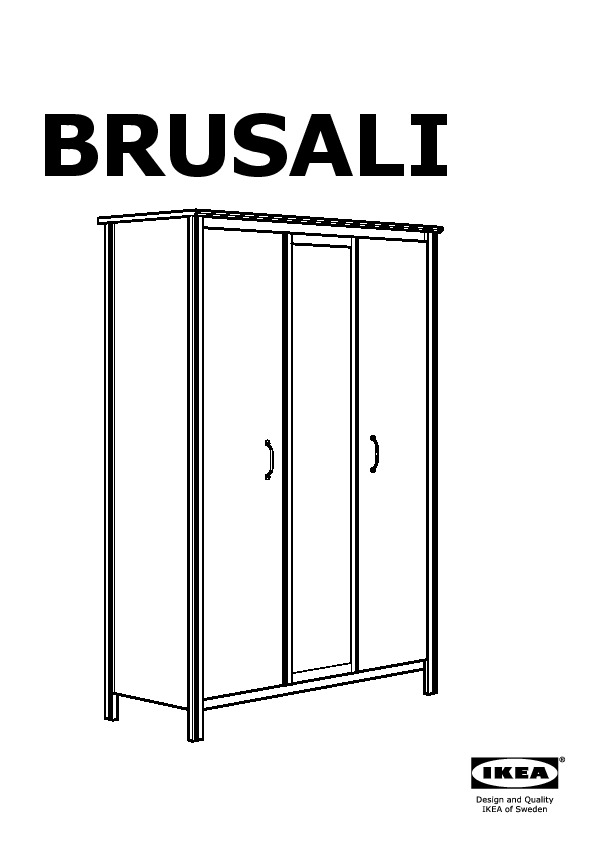 BRUSALI Wardrobe with 3 doors