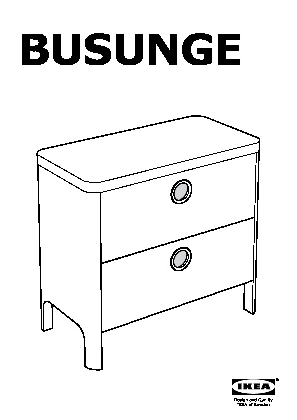 BUSUNGE Chest with 2 drawers