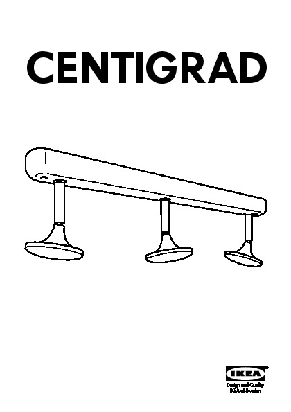 CENTIGRAD LED ceiling track, 3-spots