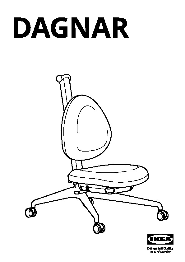 DAGNAR Chaise de bureau enfant