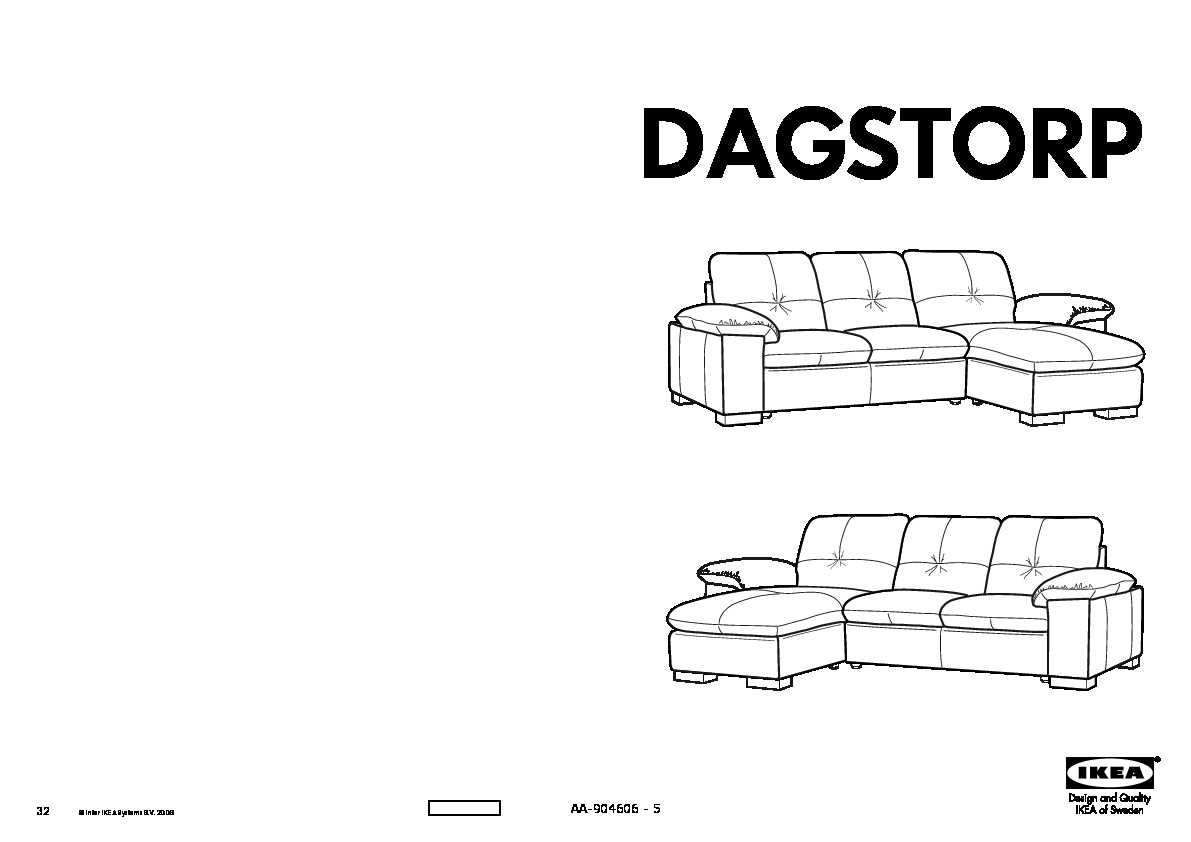 DAGSTORP Loveseat and chaise