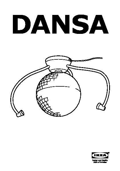 DANSA Disco ball with LED lighting