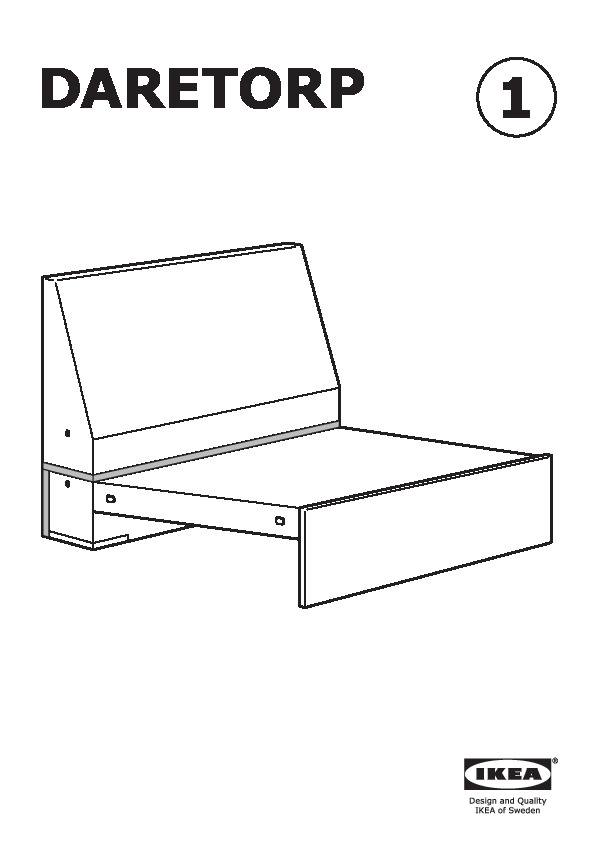 DARETORP Frame for one-seat section