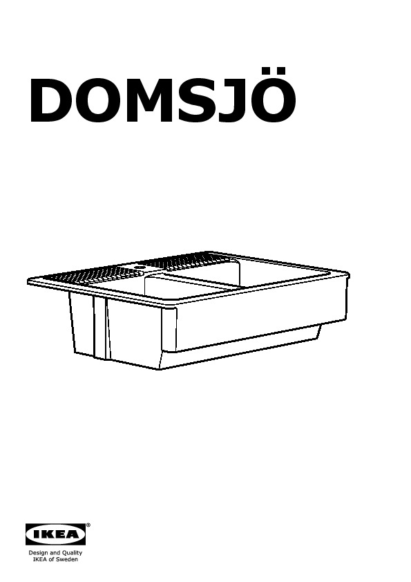 Domsjo Double Bowl Top Mount Sink White Ikea Canada