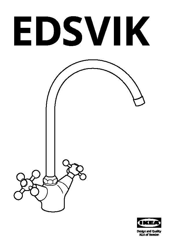 EDSVIK Dual-control kitchen mixer tap