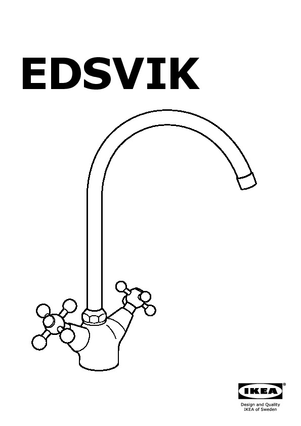 EDSVIK Dual-control kitchen mixer tap