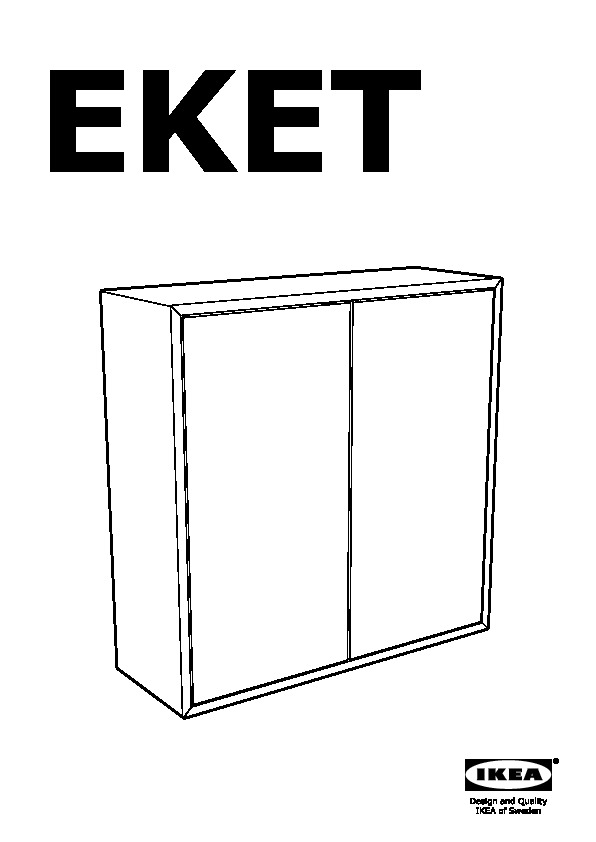 EKET cabinet with 2 doors and 2 shelves
