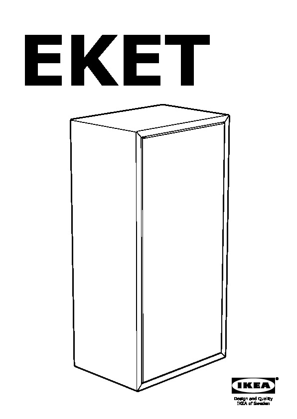 EKET élément 1 porte et 2 tablettes