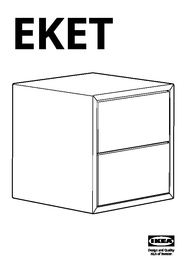 EKET Rangement 2 tiroirs, blanc, 35x35x35 cm - IKEA