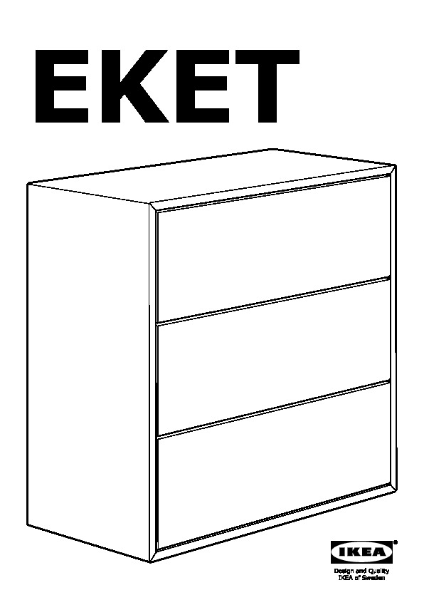 EKET rangement 3 tiroirs