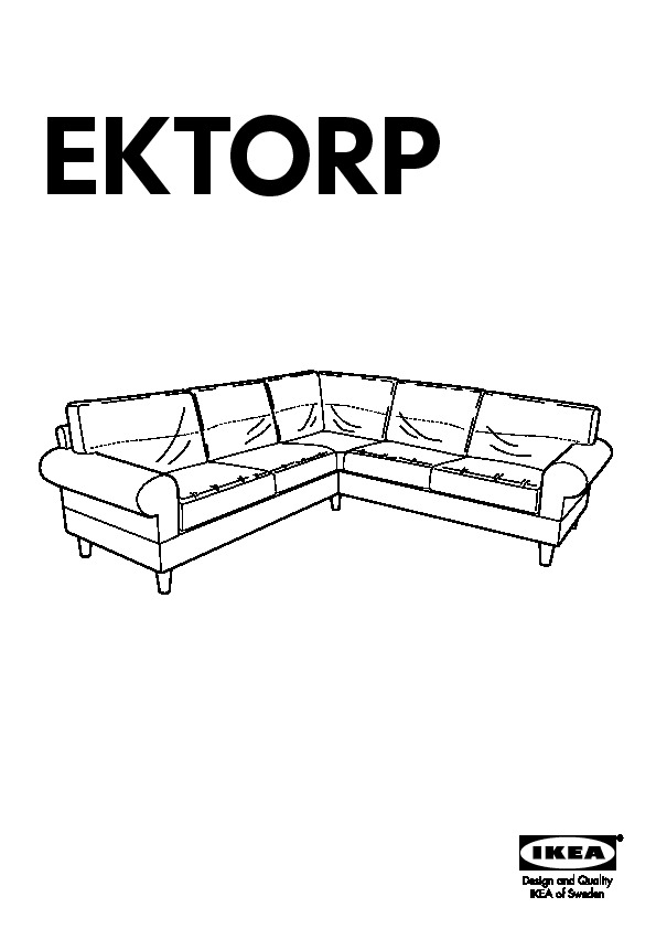 EKTORP corner sofa frame 2+2