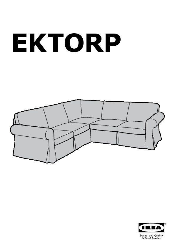 EKTORP Corner sofa 2+2 slipcover