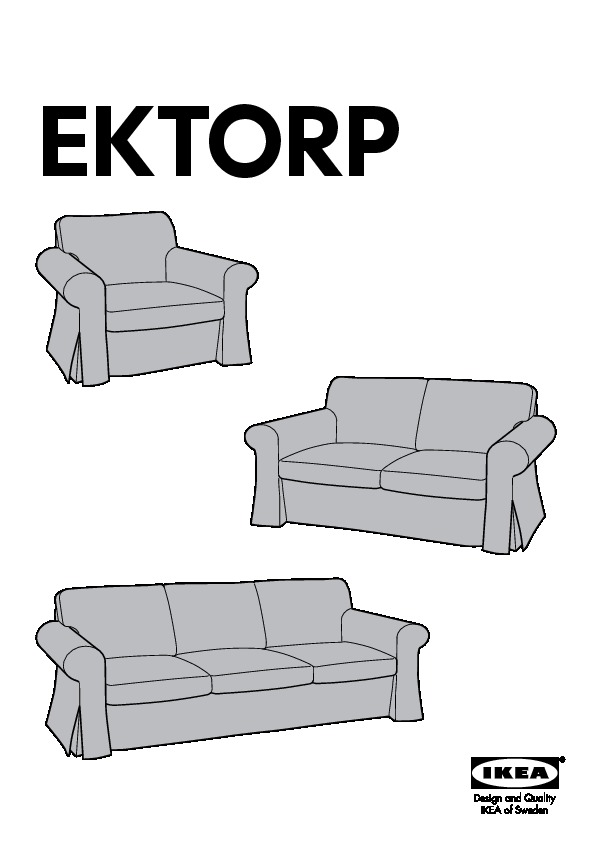 EKTORP Cover three-seat sofa