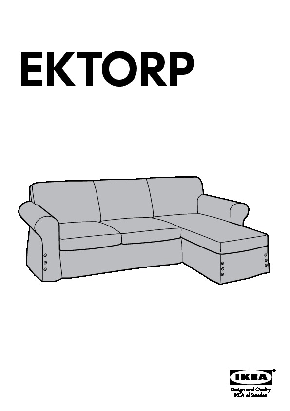 EKTORP Fodera divano 2 posti/chaise-longue