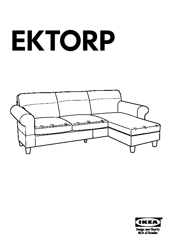 EKTORP struct canapé 2pl+méridienne