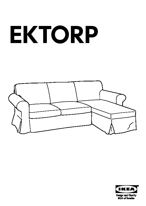 EKTORP struct canapé 2pl+méridienne