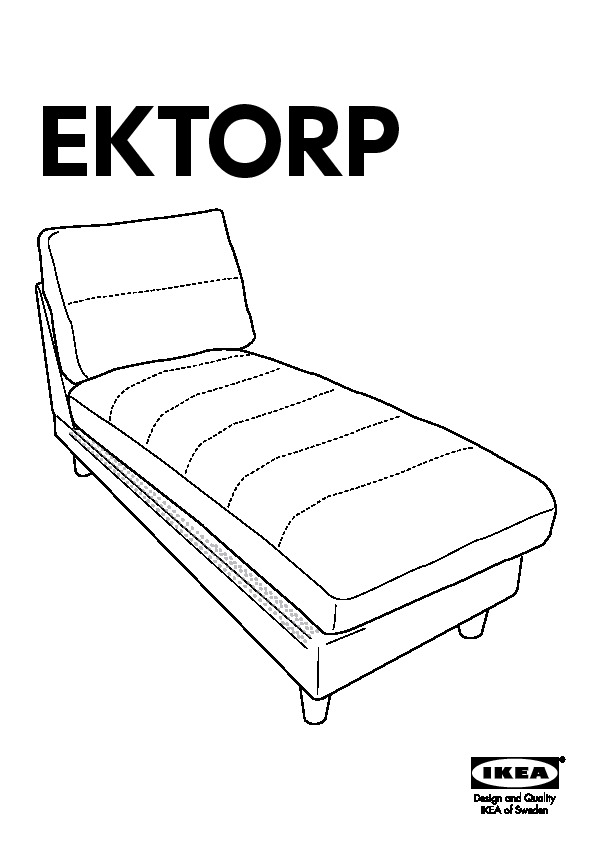 EKTORP chaise lounge frame, free-standing