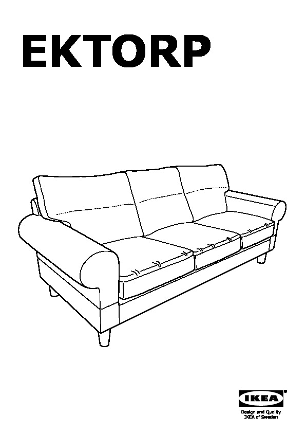 EKTORP 3.5-seat sofa frame