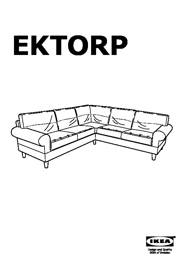 EKTORP Struttura divano angolare a 4 posti