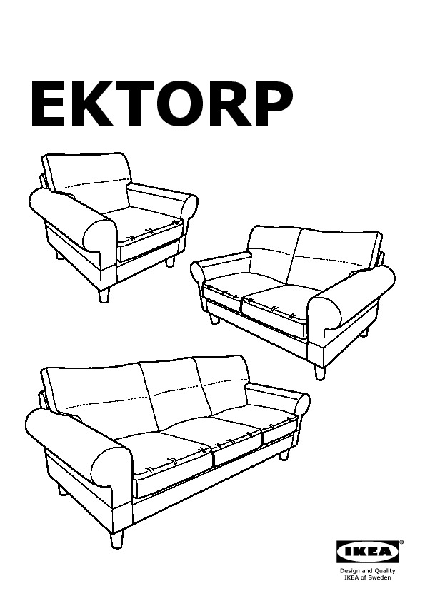 EKTORP three-seat sofa frame