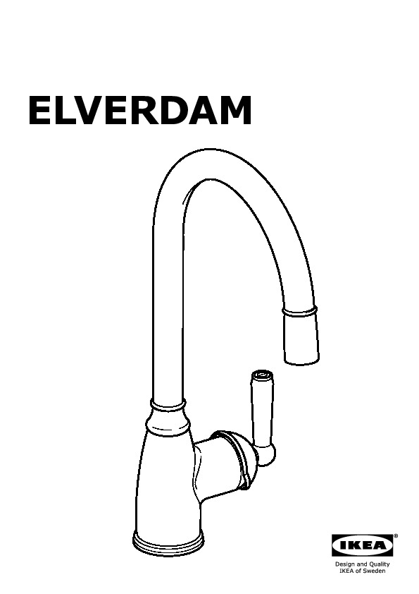 ELVERDAM Single lever kitchen faucet