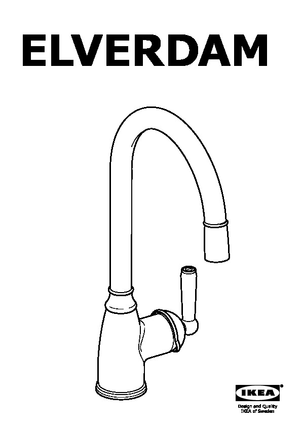 ELVERDAM Single lever kitchen faucet