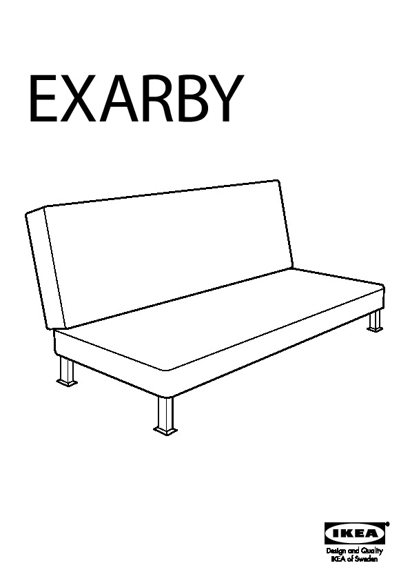 briefpapier schouder half acht EXARBY Three-seat sofa-bed Brattholmen white - IKEAPEDIA