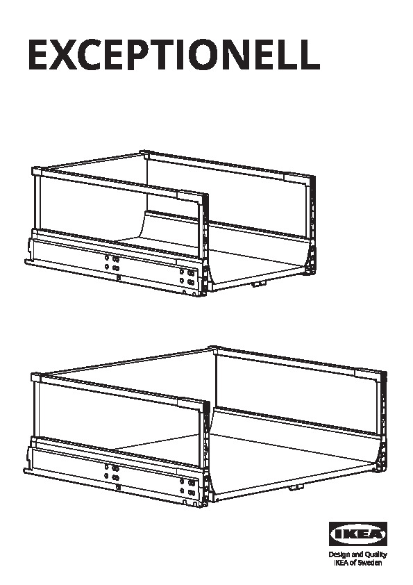 EXCEPTIONELL Drawer, high with push to open