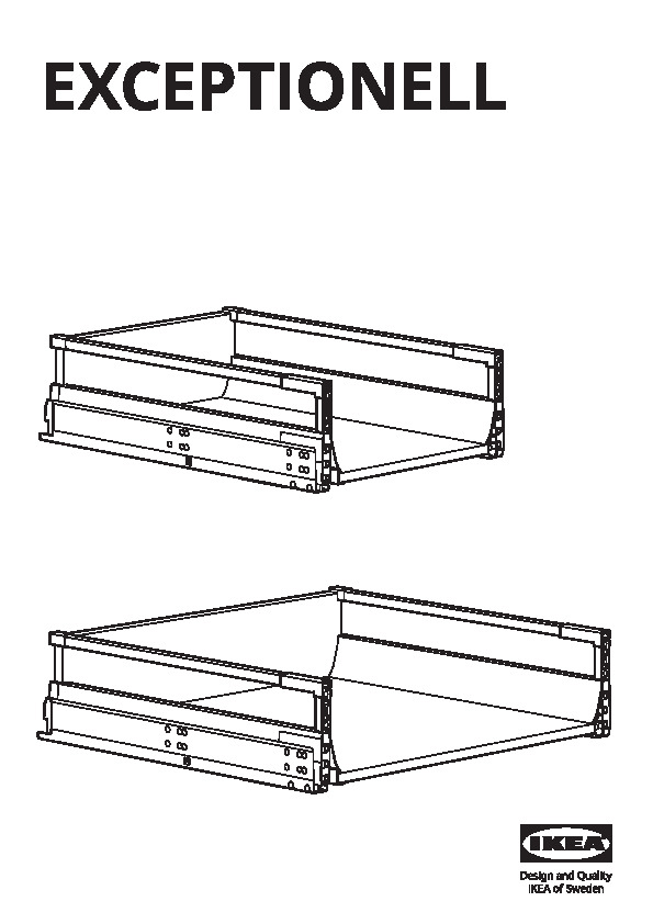 EXCEPTIONELL Drawer, medium with push to open