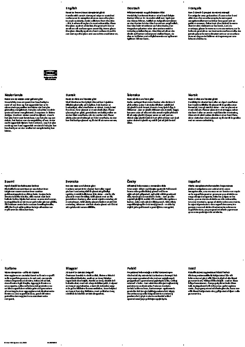 FÃRVIK 4 panneaux pour porte coulissante