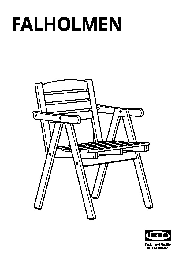 FALHOLMEN Chair with armrests, outdoor