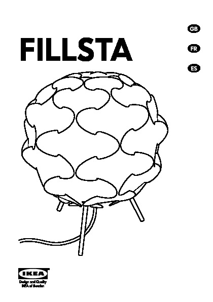 FILLSTA Table lamp with LED bulb