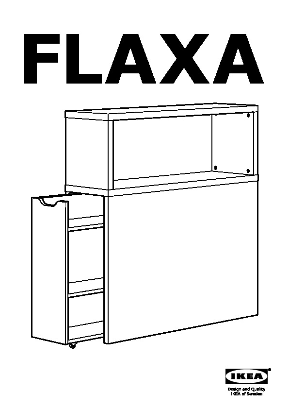 FLAXA Headboard with storage compartment