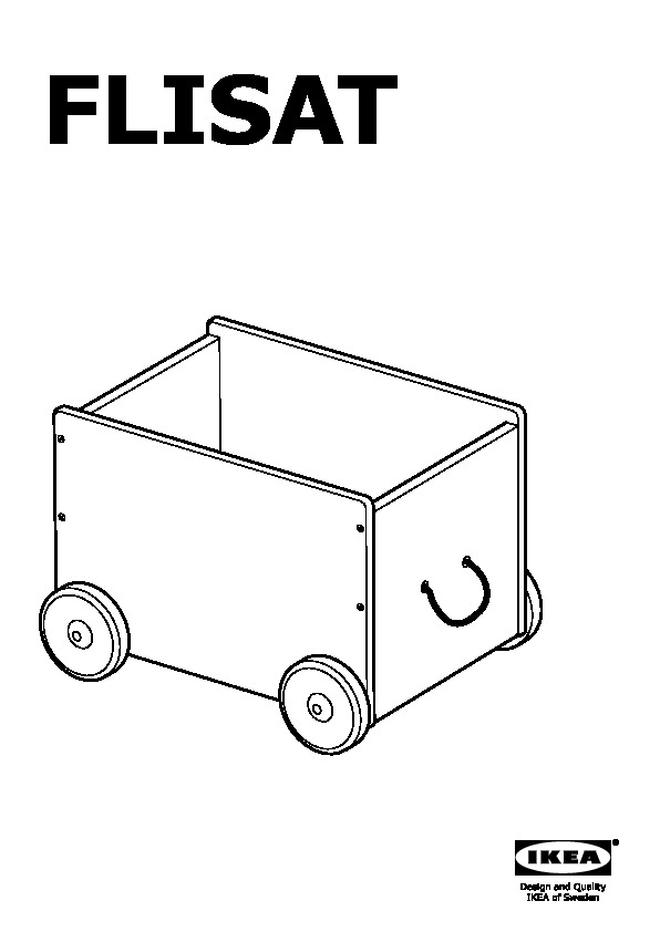 FLISAT Toy storage with wheels