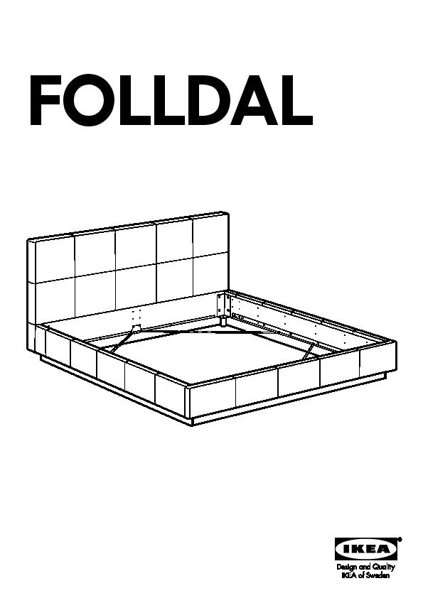 FOLLDAL cadre de lit