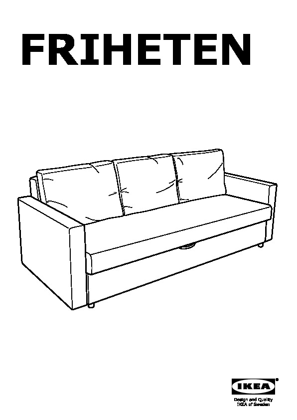 Friheten Three Seat Sofa Bed Skiftebo, Friheten Sofa Bed Ikea Instructions