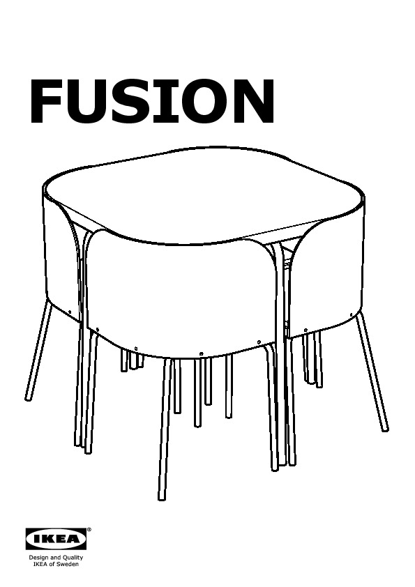 FUSION Table and 4 chairs